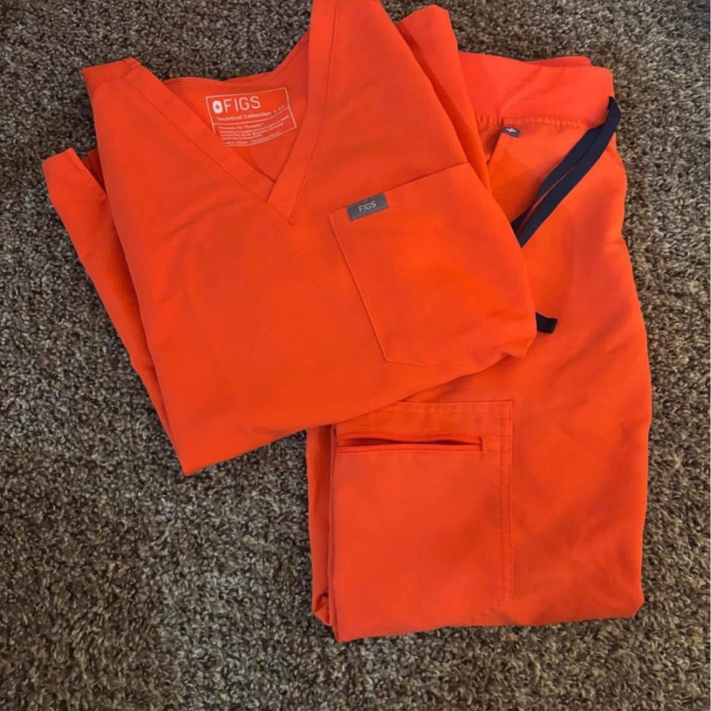 Figs Vibrant Orange Medical Scrubs